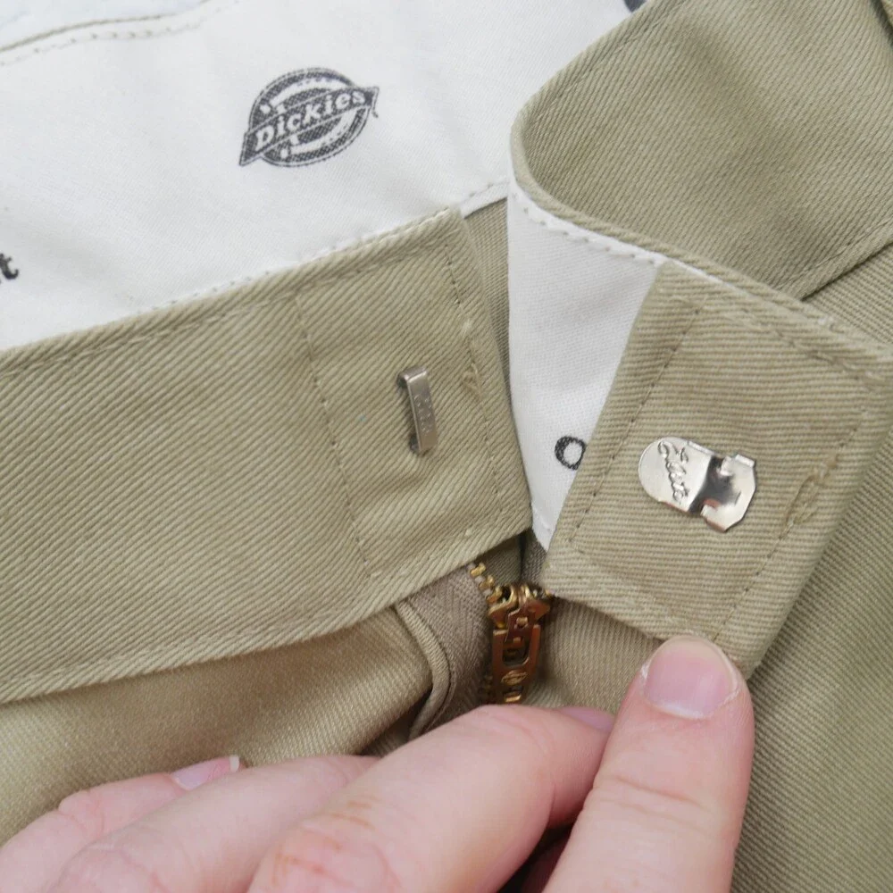 Dickies 874 Work Pants Mens 42x32 Beige Original Fit Wrinkle Resistant Twill